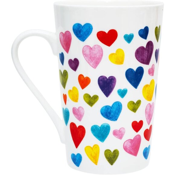 Heart Coffee Mug Heart Shaped Coffee Mugs Bone China Cute Coffee Mug Valentine's - Picture 3 of 6